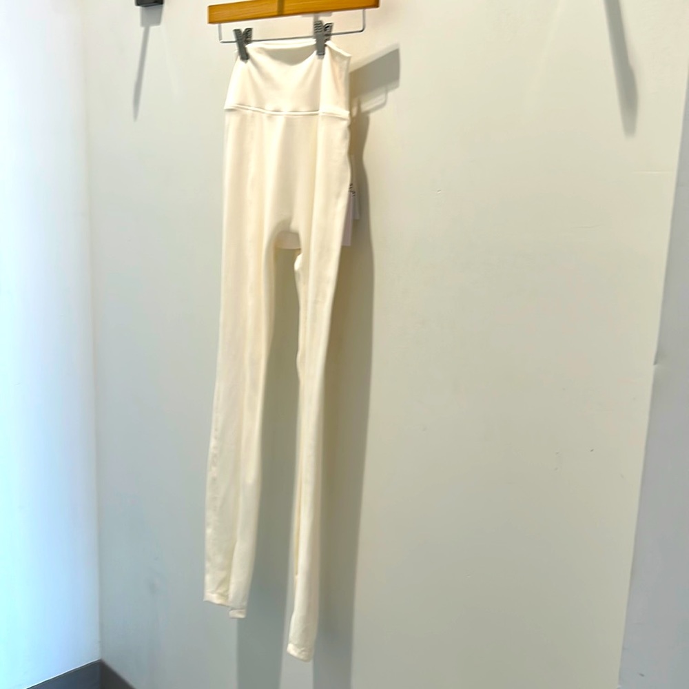 Slit Front Legging in Off White